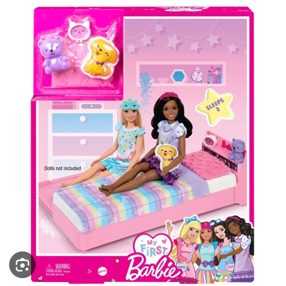 My First Barbie Bedtime with 4-Ever Best Friends doll & little sister Kelly - Picture 2 of 15